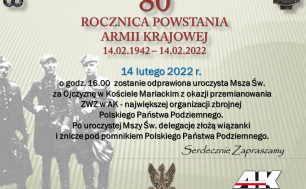 Na zdjęciu widzimy ogłoszenie dot.uroczystości z treścią jak poniżej w artykule